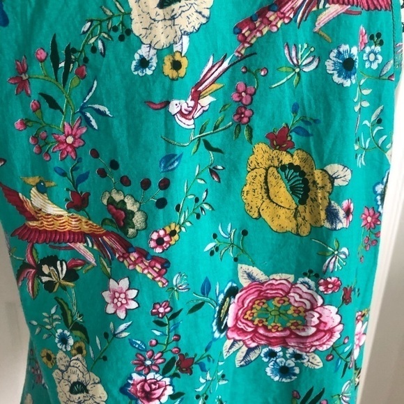 FIGWOOD Botanical Chinoiserie Bird Print Tank Top Medium Large - Picture 5 of 8